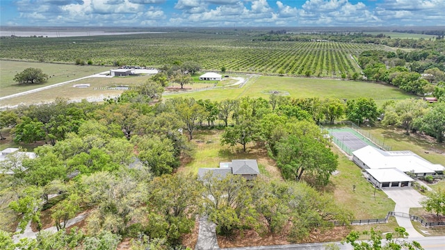 bird's eye view with a rural view