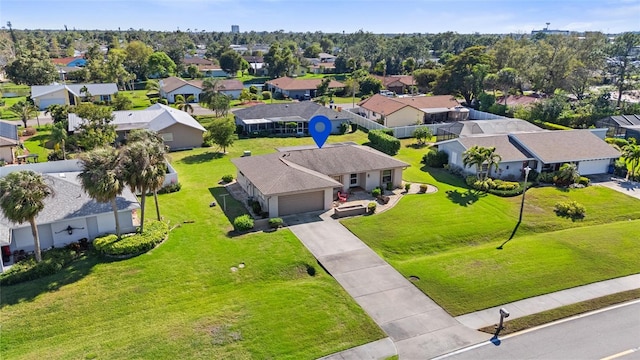 bird's eye view featuring a residential view