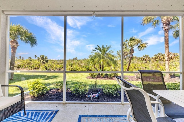 view of sunroom