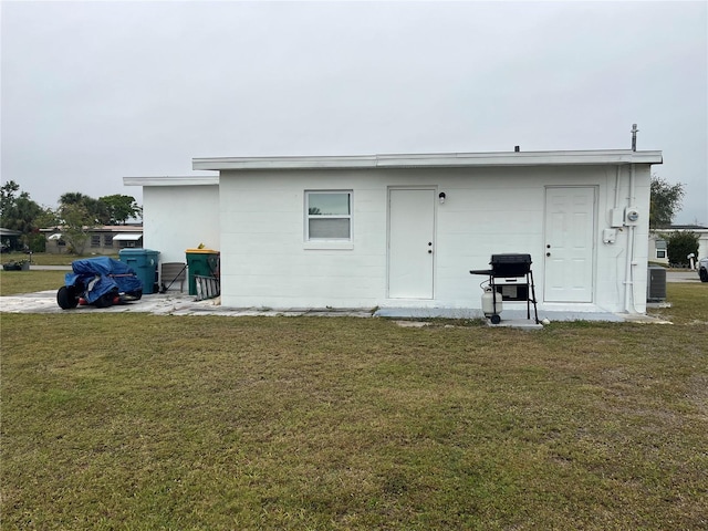 view of outbuilding featuring central AC