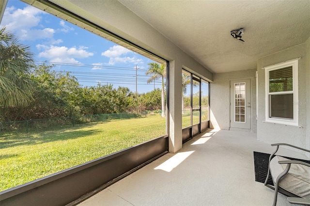 view of sunroom