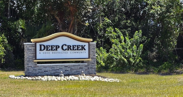 view of community sign