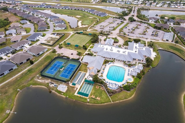 24321 Kintail Ct, Punta Gorda, FL 33980 - bird's eye view with a residential view and a water view