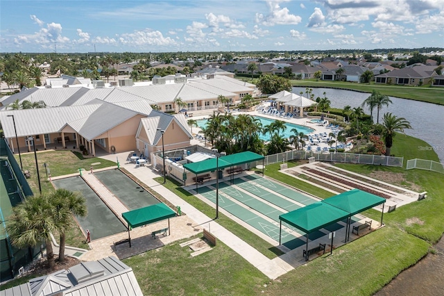 24321 Kintail Ct, Punta Gorda, FL 33980 - aerial view featuring a water view and a residential view