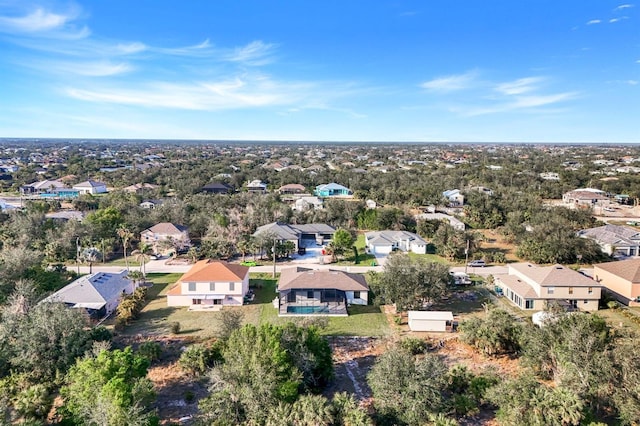 aerial view with a residential view