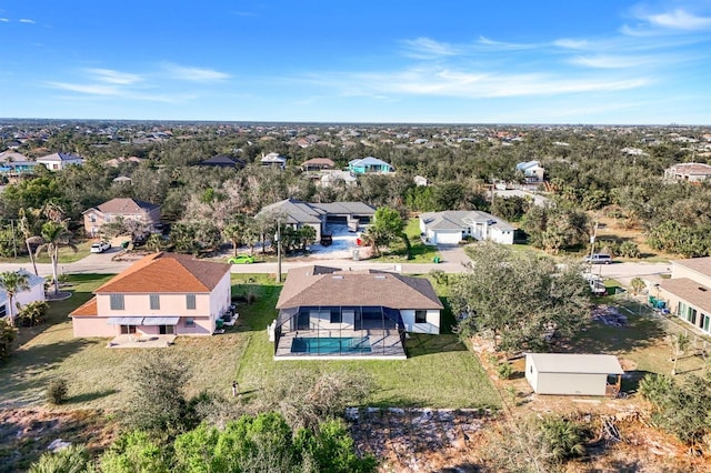 aerial view featuring a residential view