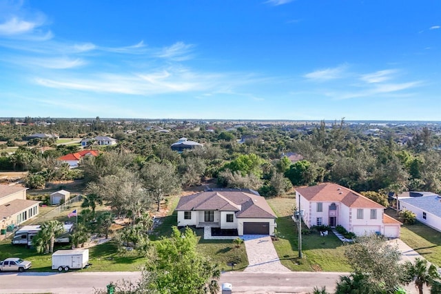 drone / aerial view with a residential view