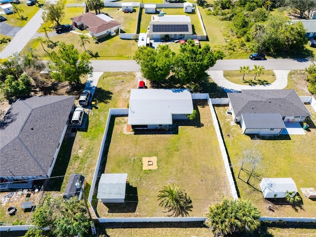 bird's eye view featuring a residential view