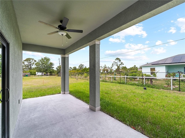 12156 Wellington Ave, Port Charlotte, FL 33981 - view of patio / terrace with ceiling fan