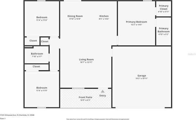 17331 Elmwood Ave, Port Charlotte, FL 33948 - view of room layout