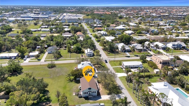 bird's eye view with a residential view