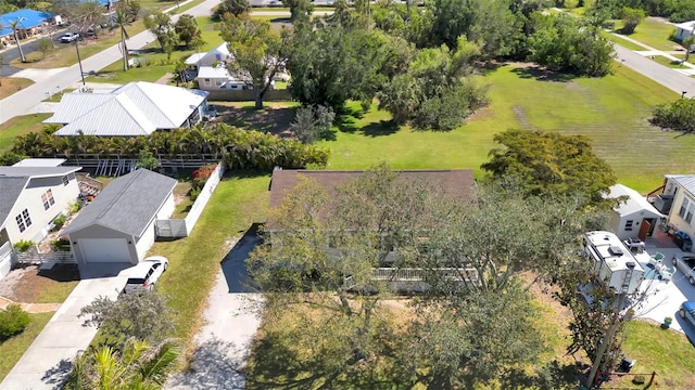 birds eye view of property with a residential view