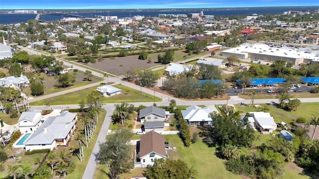 drone / aerial view with a residential view