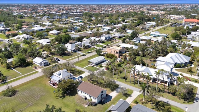 aerial view with a residential view