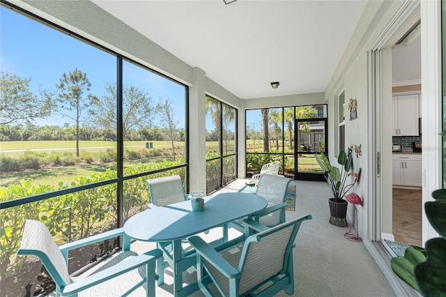 view of sunroom / solarium