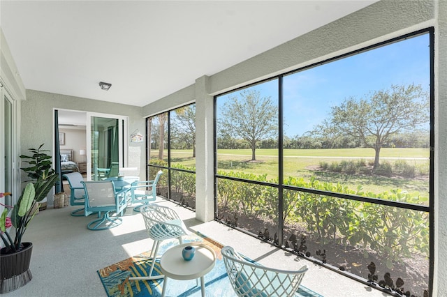 sunroom with plenty of natural light