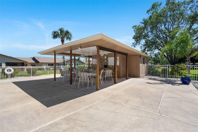 view of patio / terrace with fence