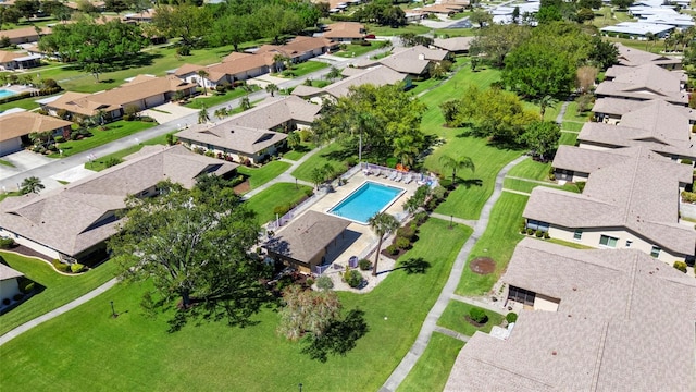 aerial view featuring a residential view