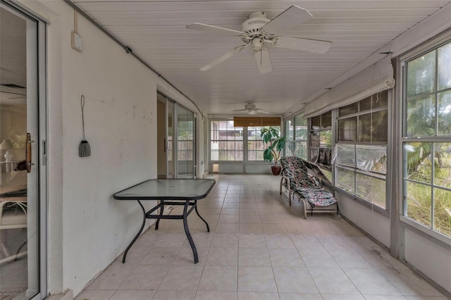 sunroom featuring a healthy amount of sunlight