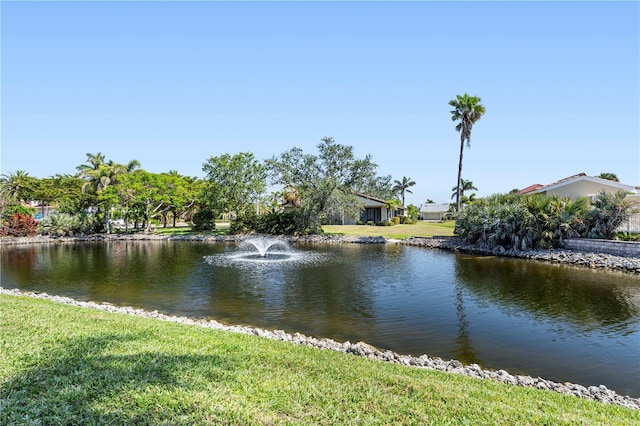 view of water feature