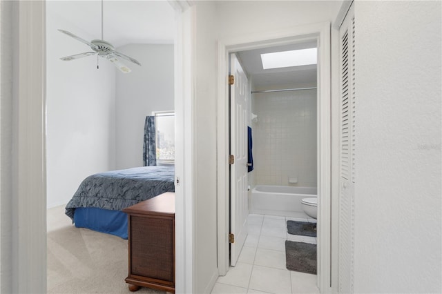 interior space with light tile patterned floors