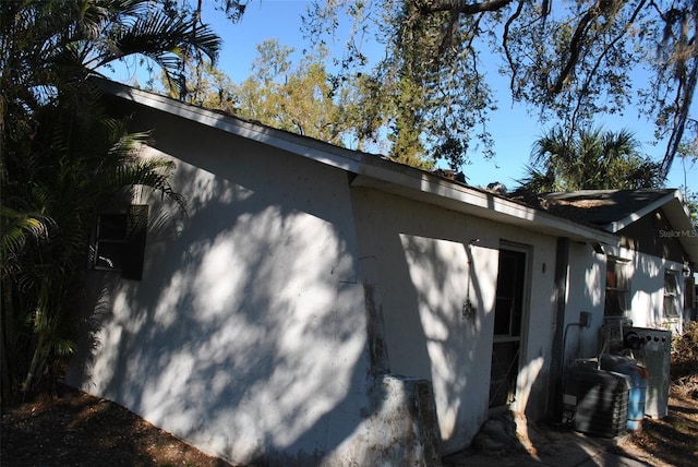 view of property exterior with stucco siding