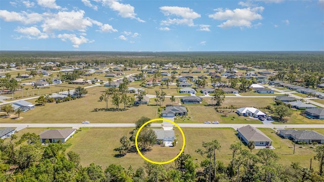 drone / aerial view with a residential view