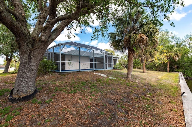 3436 Discovery Dr, Punta Gorda, FL 33983 - view of yard with a lanai