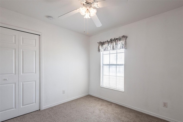 3436 Discovery Dr, Punta Gorda, FL 33983 - carpeted empty room with a ceiling fan and baseboards
