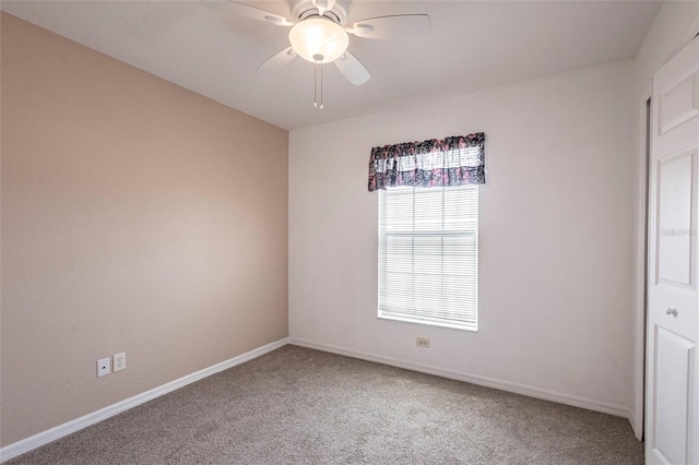 3436 Discovery Dr, Punta Gorda, FL 33983 - carpeted empty room featuring ceiling fan and baseboards