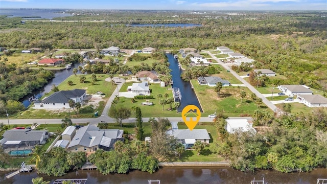 3436 Discovery Dr, Punta Gorda, FL 33983 - drone / aerial view with a forest view, a water view, and a residential view