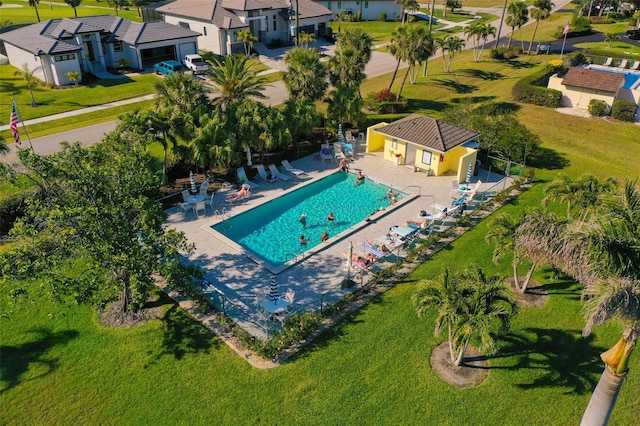 birds eye view of property