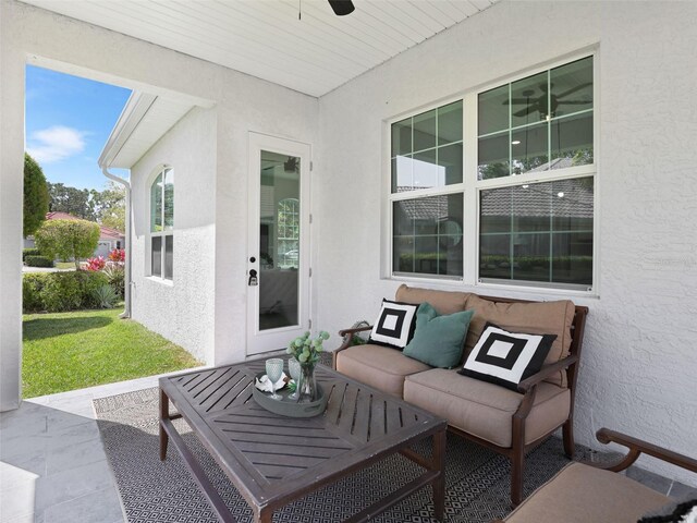 view of patio featuring outdoor lounge area