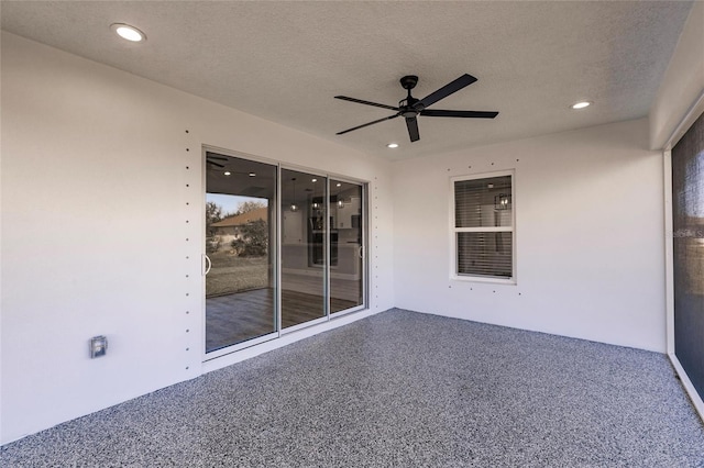 view of patio / terrace with a ceiling fan