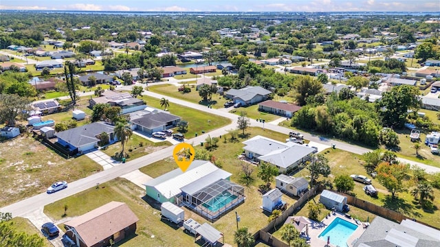 drone / aerial view featuring a residential view