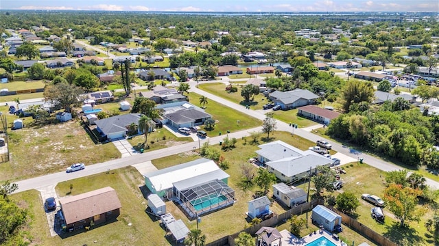 aerial view featuring a residential view