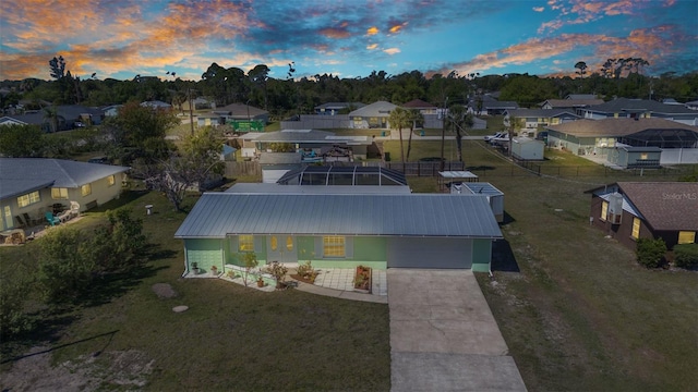 bird's eye view featuring a residential view