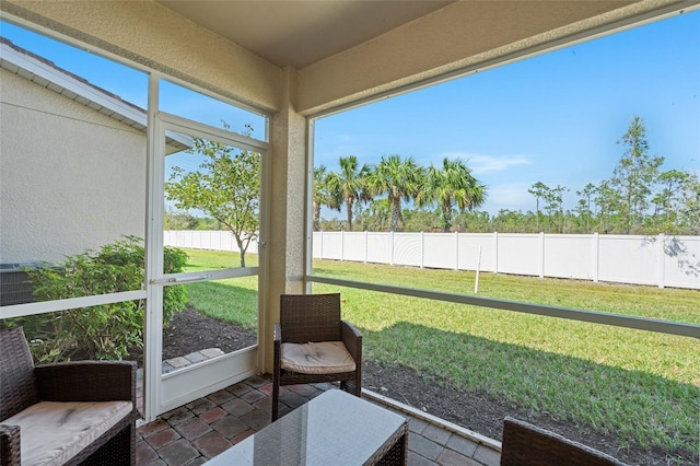 sunroom / solarium with plenty of natural light