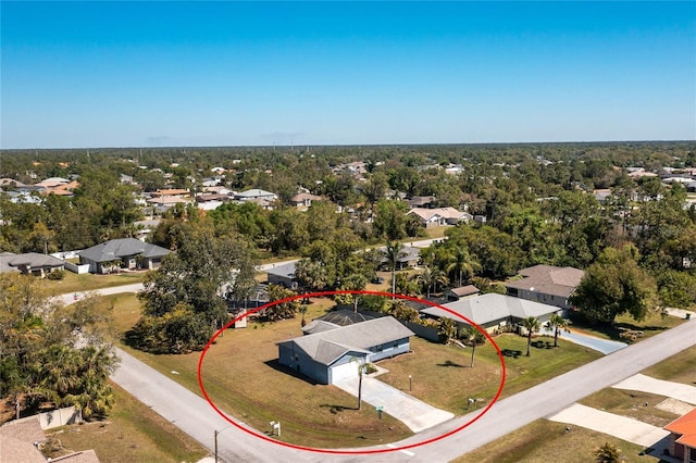 birds eye view of property featuring a residential view