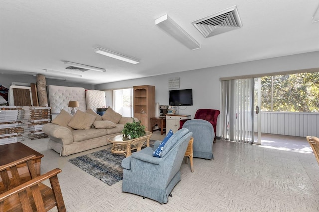 living room with visible vents