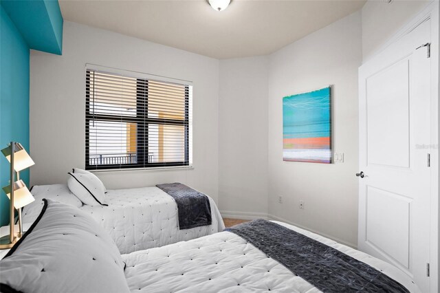 bedroom with baseboards