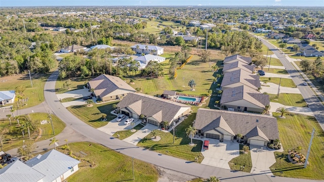 bird's eye view featuring a residential view