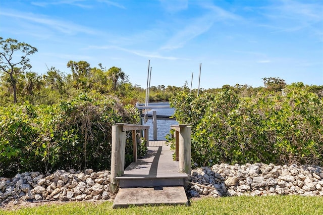 view of dock