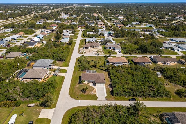 aerial view featuring a residential view