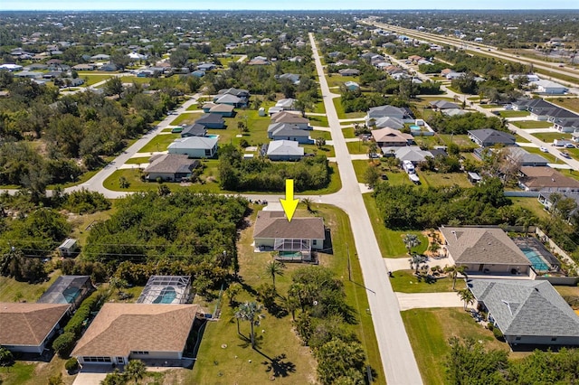 birds eye view of property featuring a residential view