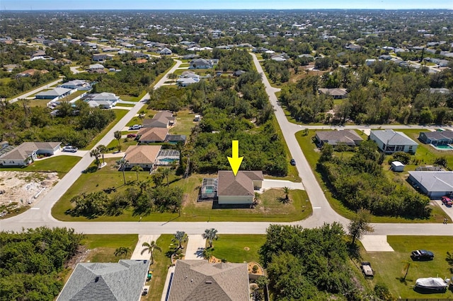 drone / aerial view featuring a residential view