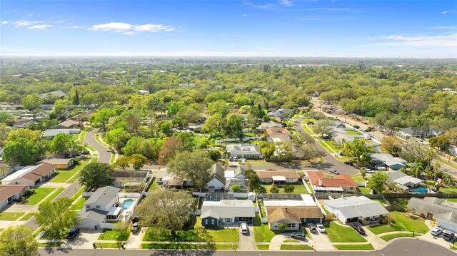 drone / aerial view with a residential view