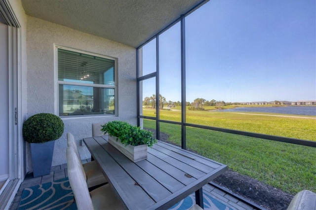 view of sunroom