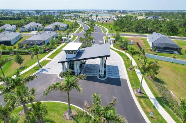 bird's eye view with a residential view