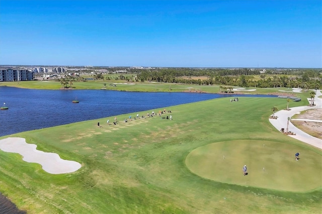 exterior space featuring view of golf course